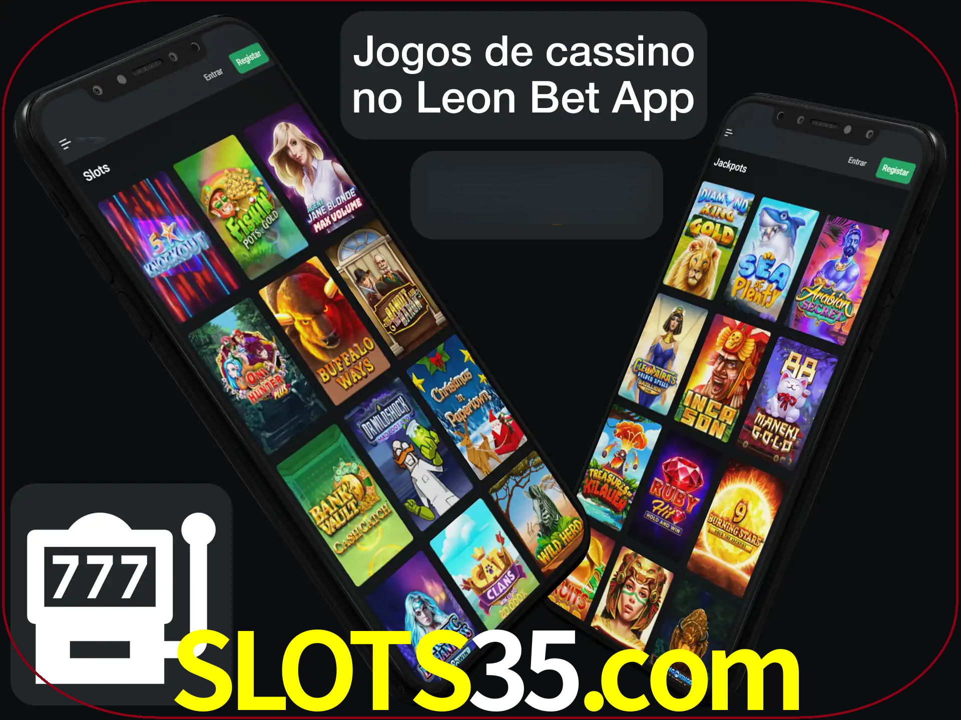 Escolha quais jogos de cassino jogar no app.