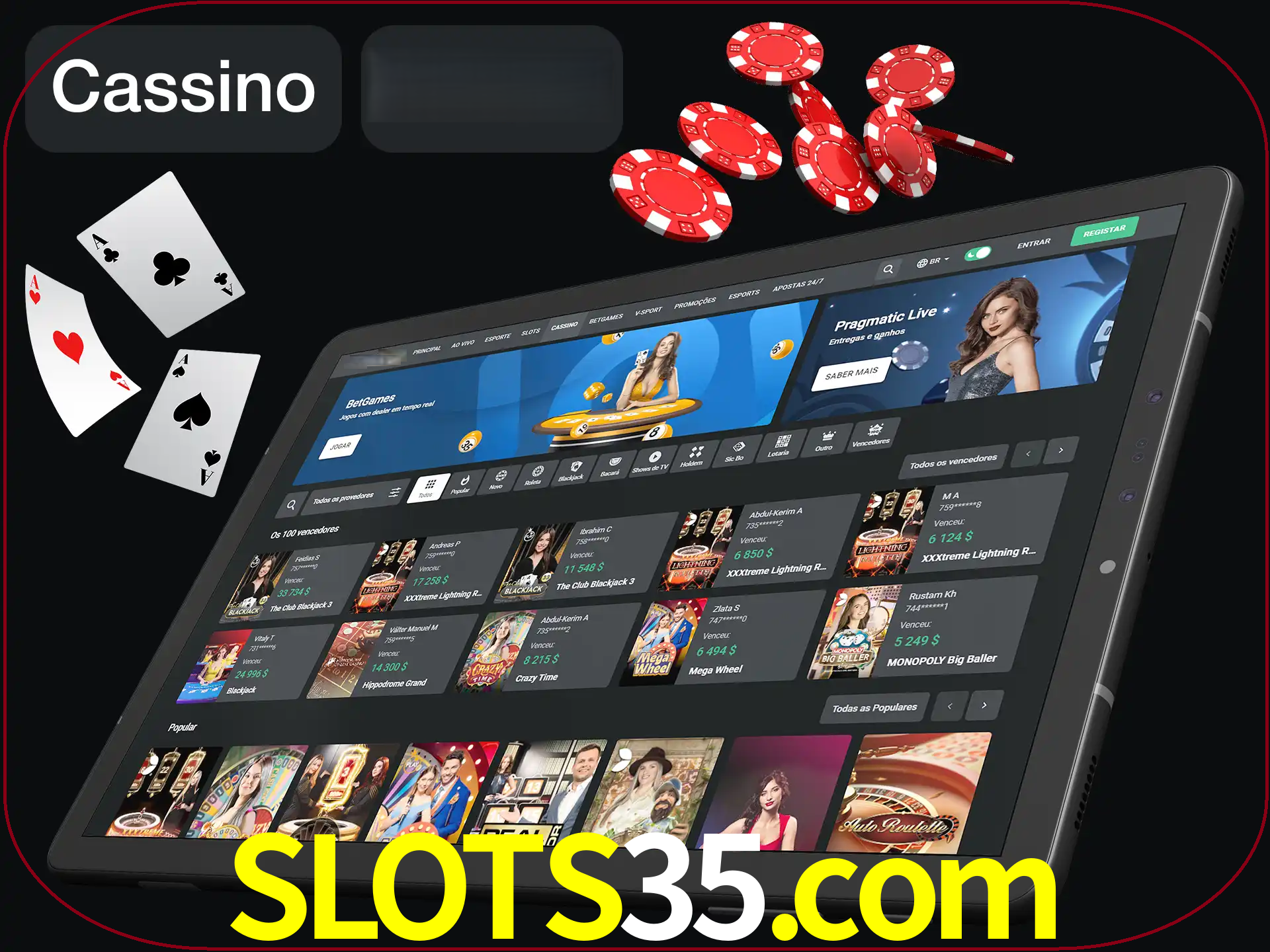 Jogue vários jogos de cassino em nosso cassino.