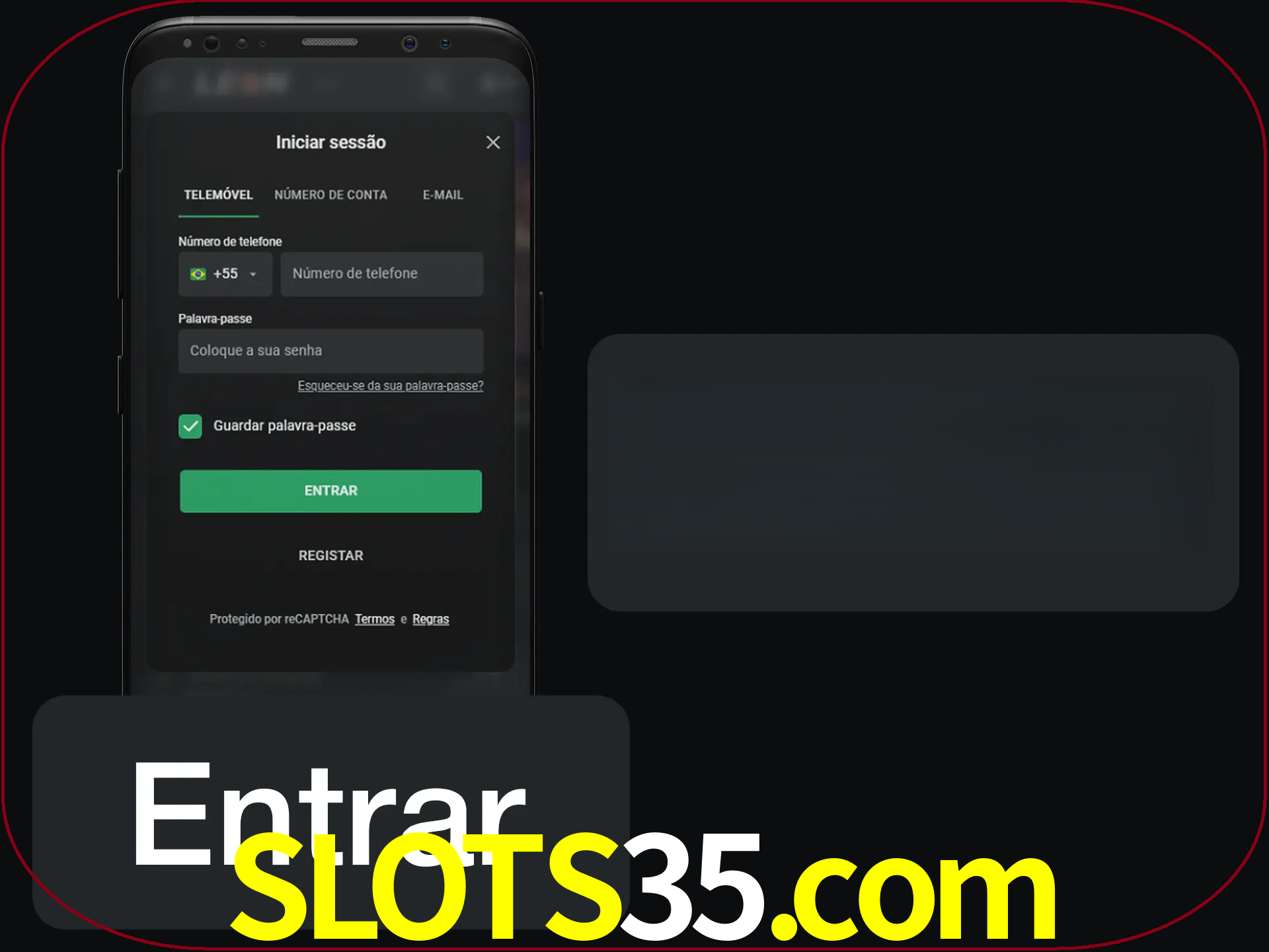 Faça o login para começar a apostar e jogar no cassino.