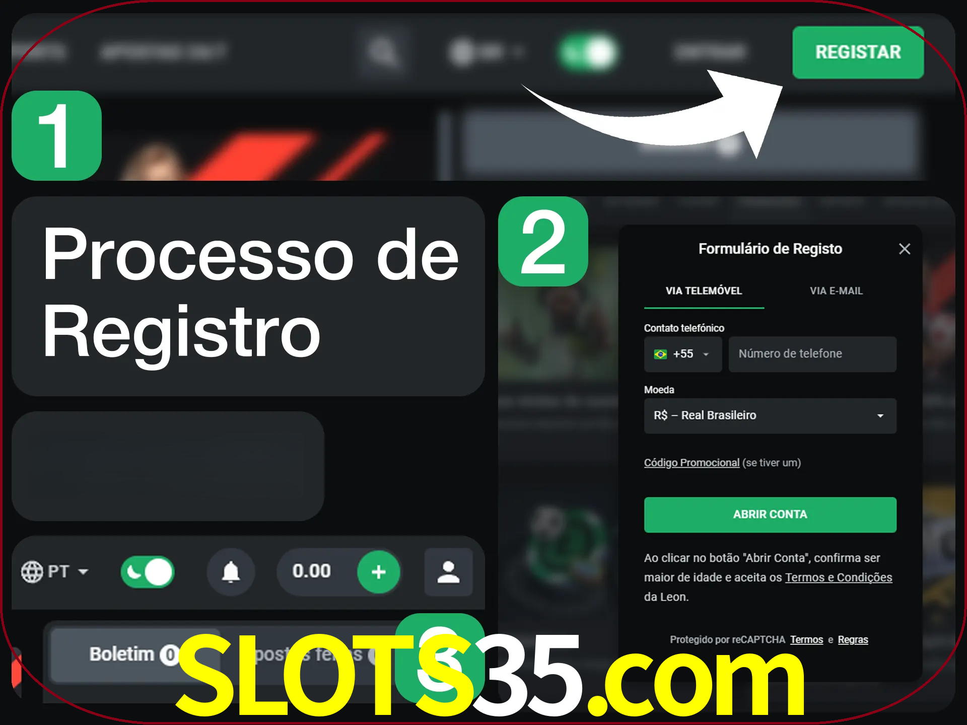 O processo de registro na LeonBet é simples.