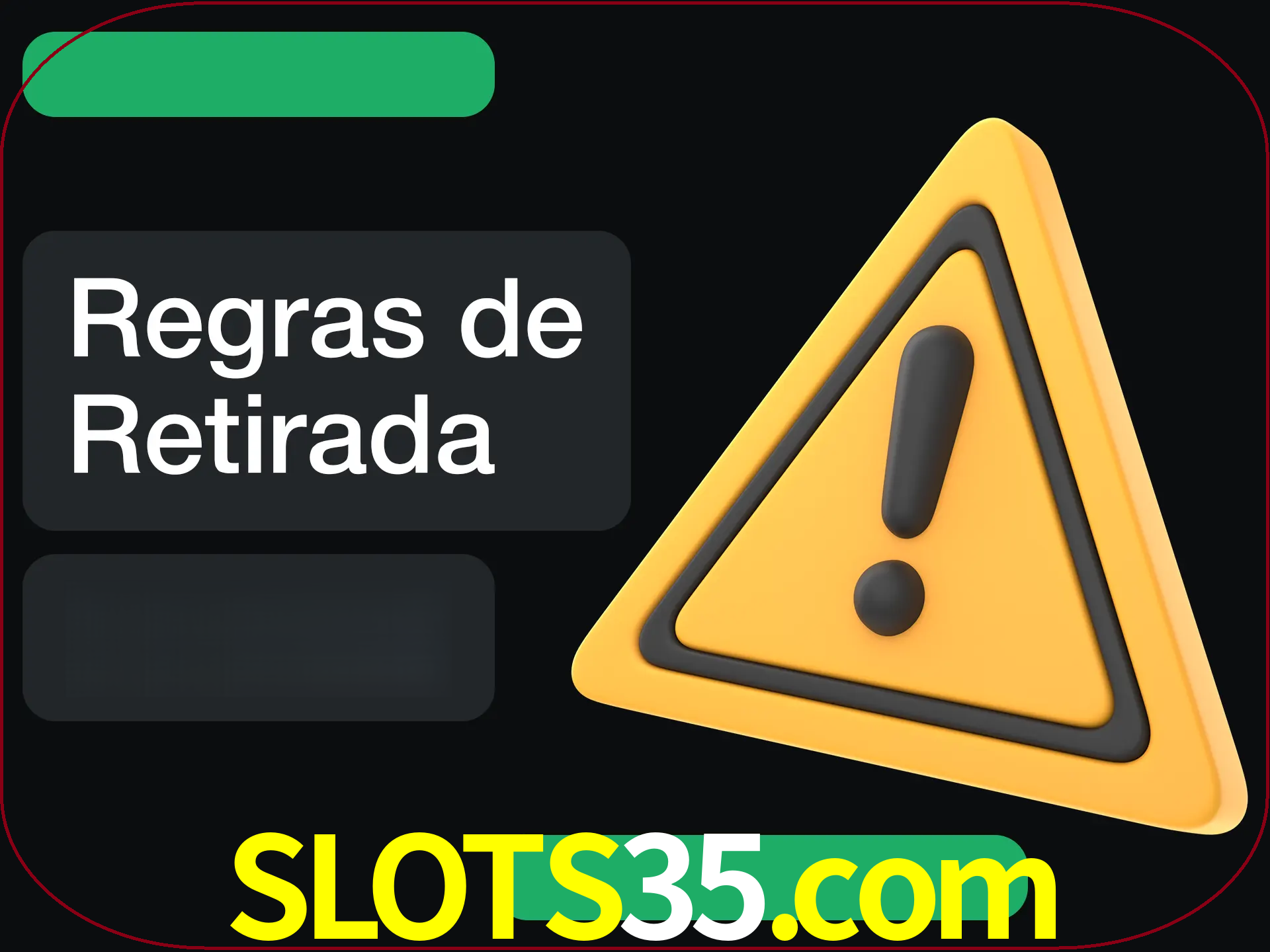 Leia as regras antes de fazer primeiro comdawal.